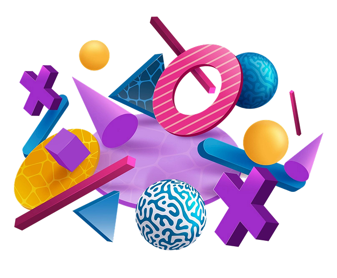 Ilustrasi bentuk 3D yang menunjukkan penilaian soal matematika